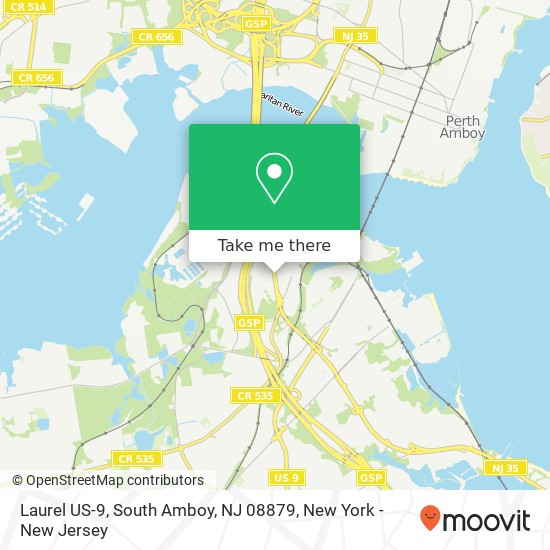 Mapa de Laurel US-9, South Amboy, NJ 08879