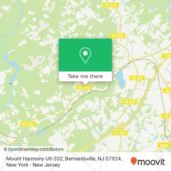 Mount Harmony US-202, Bernardsville, NJ 07924 map