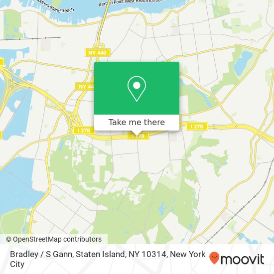 Mapa de Bradley / S Gann, Staten Island, NY 10314