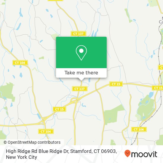 Mapa de High Ridge Rd Blue Ridge Dr, Stamford, CT 06903