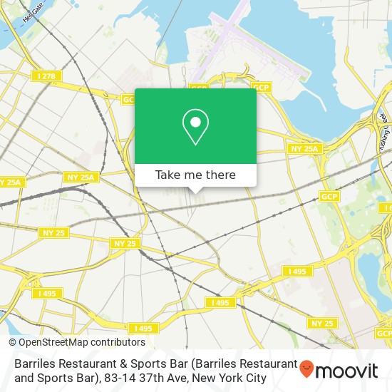 Barriles Restaurant & Sports Bar (Barriles Restaurant and Sports Bar), 83-14 37th Ave map