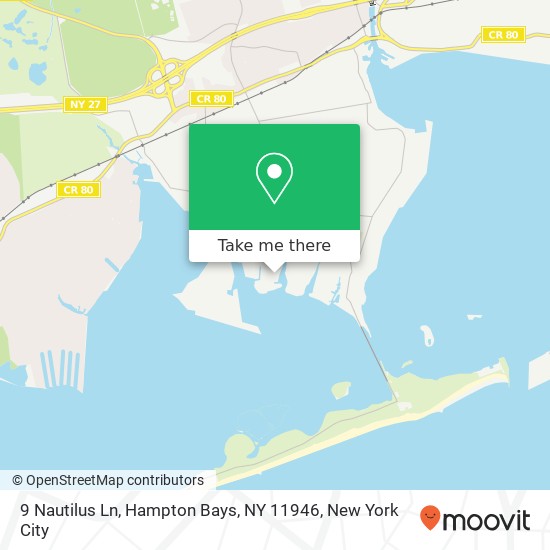 9 Nautilus Ln, Hampton Bays, NY 11946 map