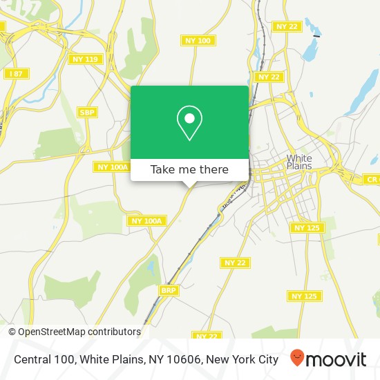 Mapa de Central 100, White Plains, NY 10606