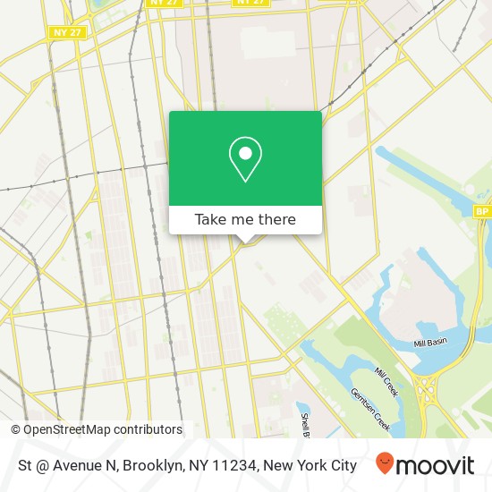 Mapa de St @ Avenue N, Brooklyn, NY 11234