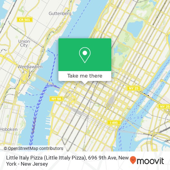 Mapa de Little Italy Pizza (Little Ittaly Pizza), 696 9th Ave