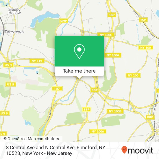 Mapa de S Central Ave and N Central Ave, Elmsford, NY 10523