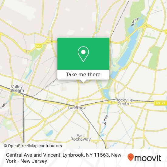 Mapa de Central Ave and Vincent, Lynbrook, NY 11563