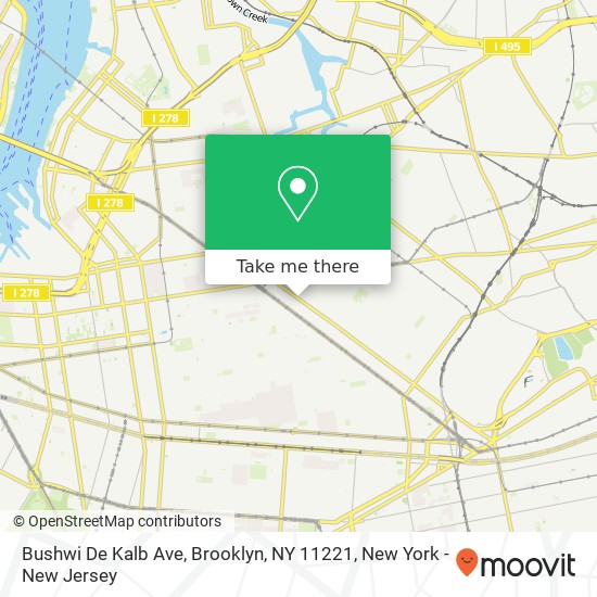 Mapa de Bushwi De Kalb Ave, Brooklyn, NY 11221