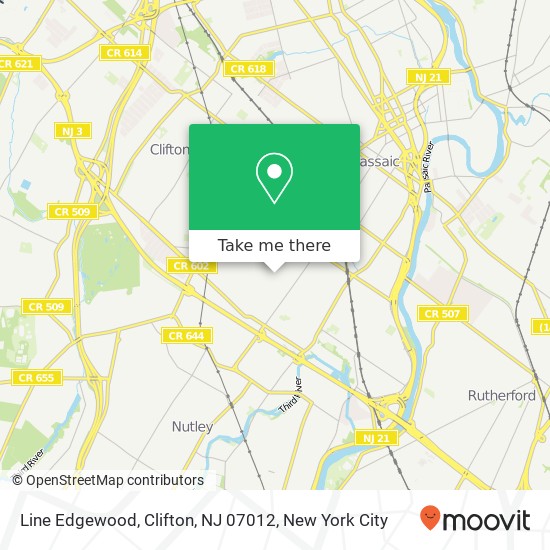 Line Edgewood, Clifton, NJ 07012 map