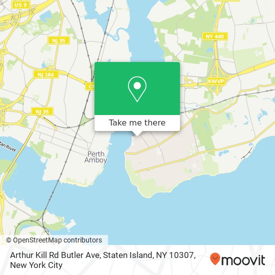 Arthur Kill Rd Butler Ave, Staten Island, NY 10307 map