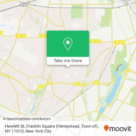 Hewlett St, Franklin Square (Hempstead, Town of), NY 11010 map