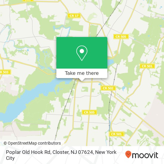 Poplar Old Hook Rd, Closter, NJ 07624 map