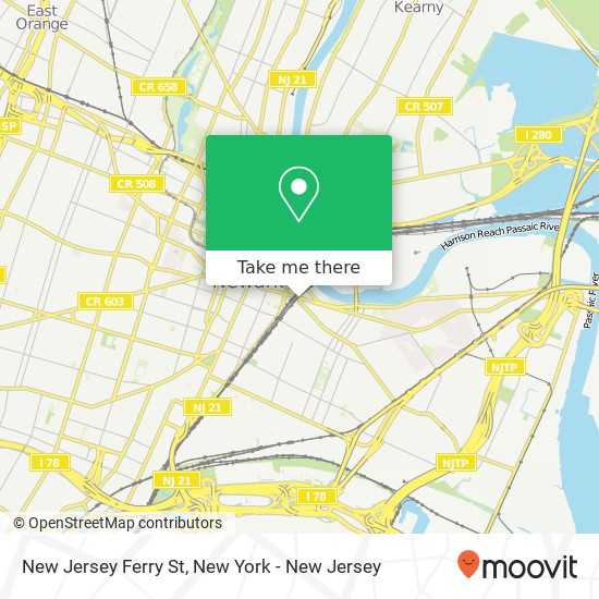 Mapa de New Jersey Ferry St