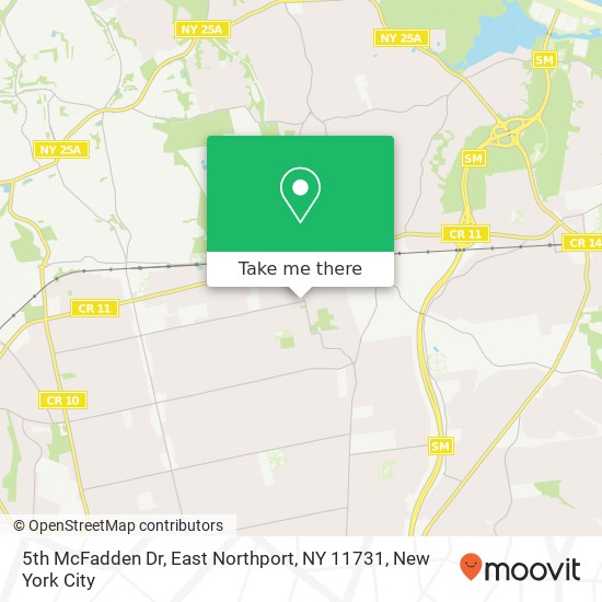Mapa de 5th McFadden Dr, East Northport, NY 11731