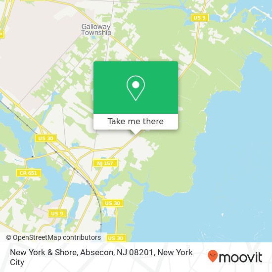 New York & Shore, Absecon, NJ 08201 map