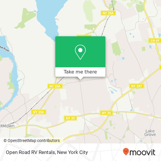 Open Road RV Rentals map