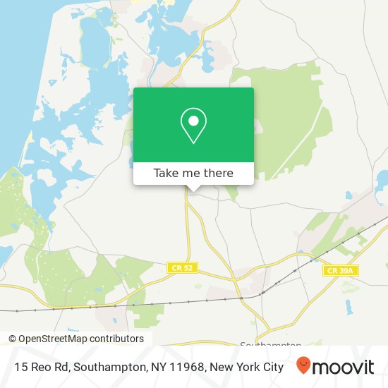 Mapa de 15 Reo Rd, Southampton, NY 11968