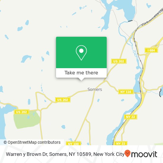 Mapa de Warren y Brown Dr, Somers, NY 10589