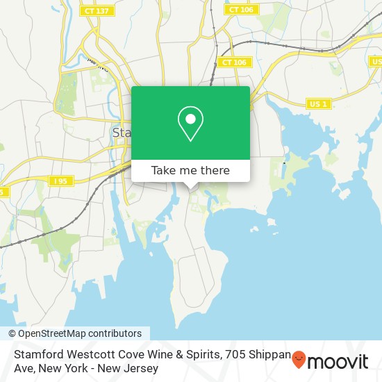 Stamford Westcott Cove Wine & Spirits, 705 Shippan Ave map