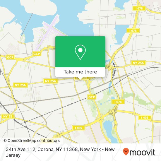 34th Ave 112, Corona, NY 11368 map