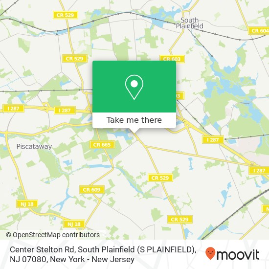 Mapa de Center Stelton Rd, South Plainfield (S PLAINFIELD), NJ 07080