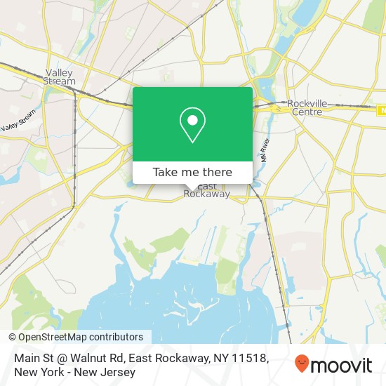 Mapa de Main St @ Walnut Rd, East Rockaway, NY 11518