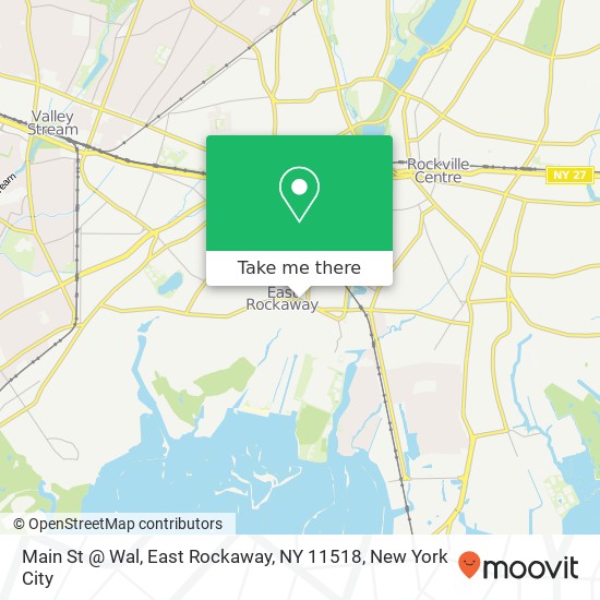 Mapa de Main St @ Wal, East Rockaway, NY 11518