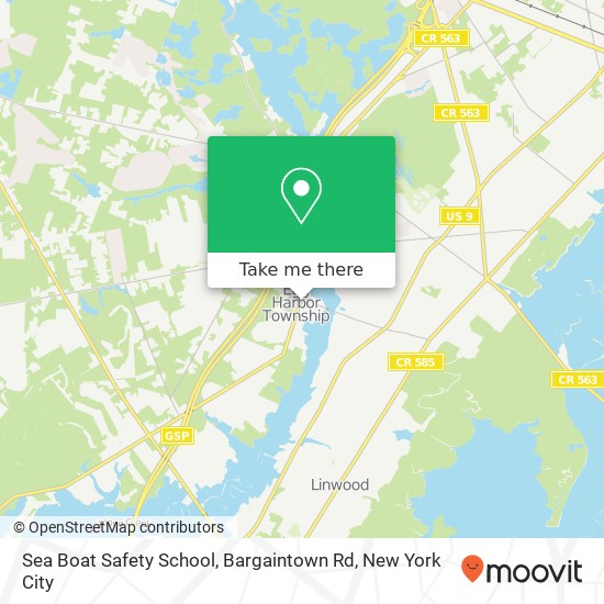 Mapa de Sea Boat Safety School, Bargaintown Rd