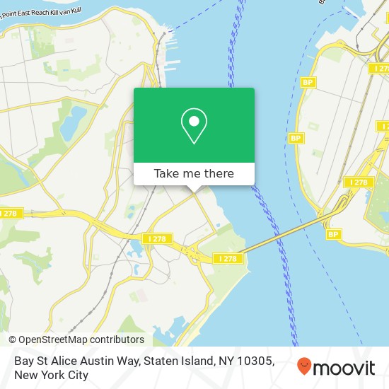 Mapa de Bay St Alice Austin Way, Staten Island, NY 10305