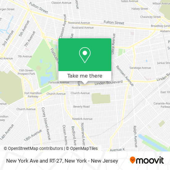 Mapa de New York Ave and RT-27