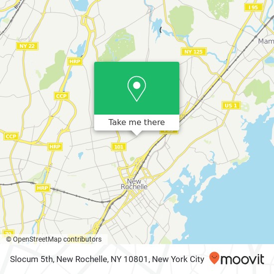 Mapa de Slocum 5th, New Rochelle, NY 10801