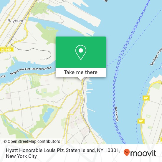 Mapa de Hyatt Honorable Louis Plz, Staten Island, NY 10301