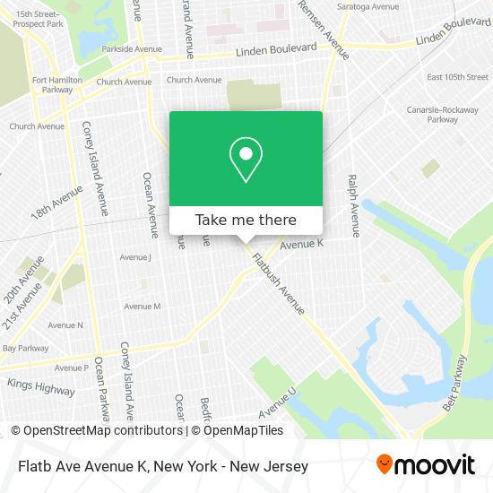 Flatb Ave Avenue K map