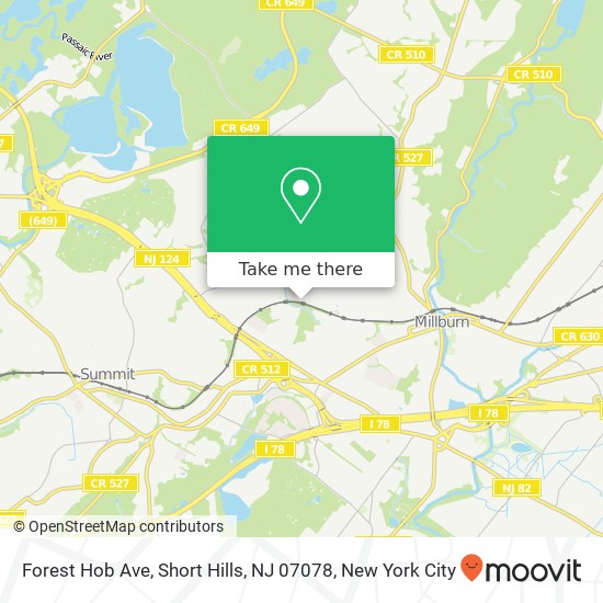 Forest Hob Ave, Short Hills, NJ 07078 map