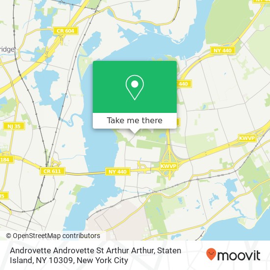 Mapa de Androvette Androvette St Arthur Arthur, Staten Island, NY 10309