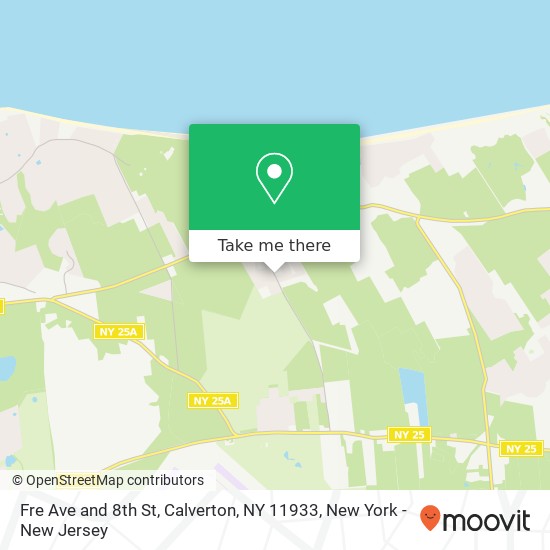 Mapa de Fre Ave and 8th St, Calverton, NY 11933