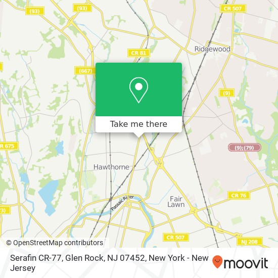 Serafin CR-77, Glen Rock, NJ 07452 map