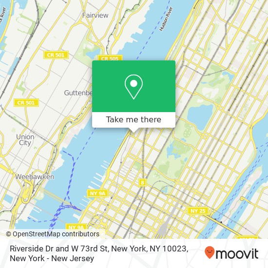 Mapa de Riverside Dr and W 73rd St, New York, NY 10023