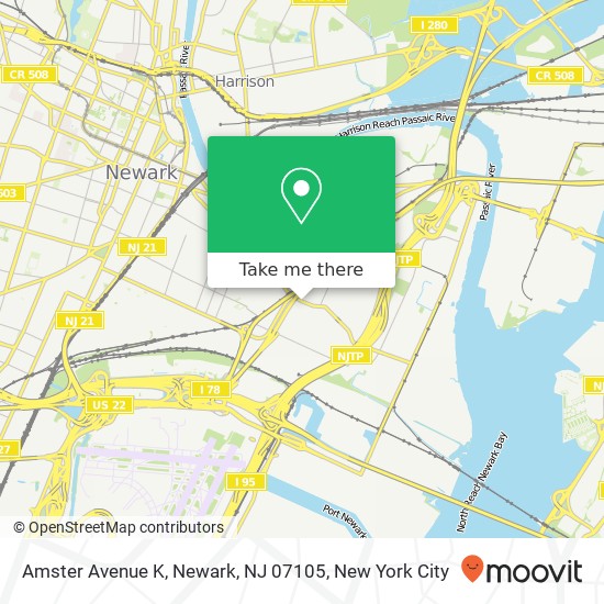 Amster Avenue K, Newark, NJ 07105 map
