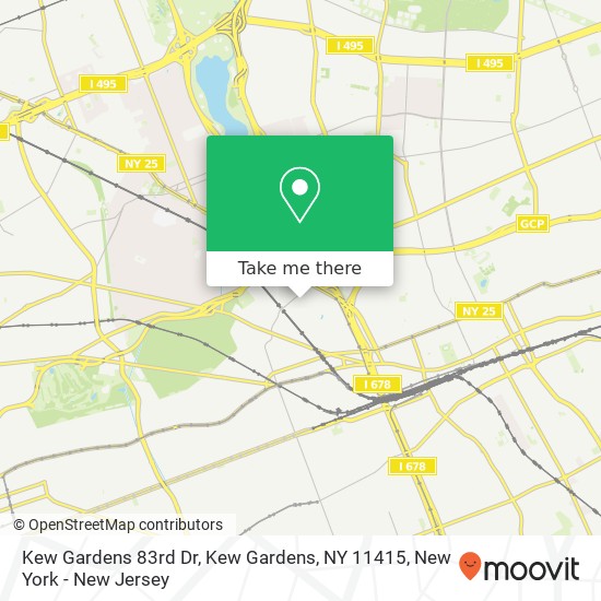 Mapa de Kew Gardens 83rd Dr, Kew Gardens, NY 11415