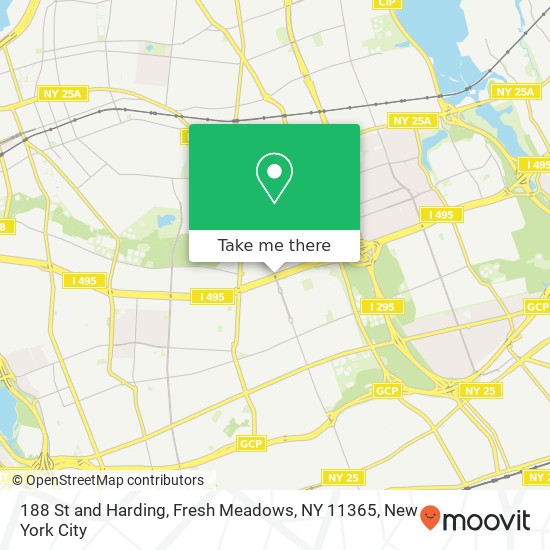 188 St and Harding, Fresh Meadows, NY 11365 map