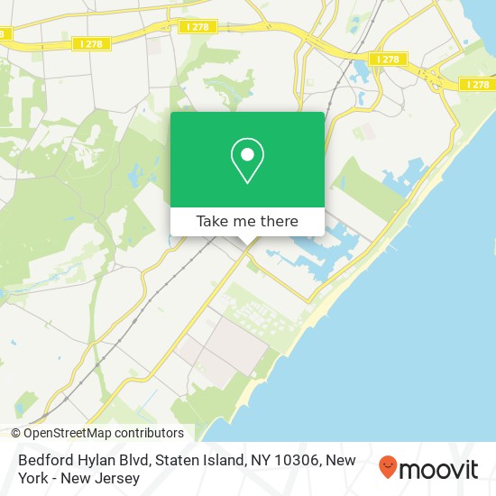 Mapa de Bedford Hylan Blvd, Staten Island, NY 10306