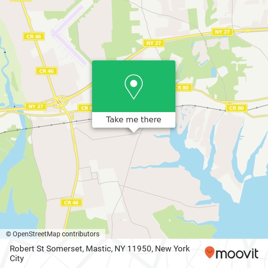 Mapa de Robert St Somerset, Mastic, NY 11950