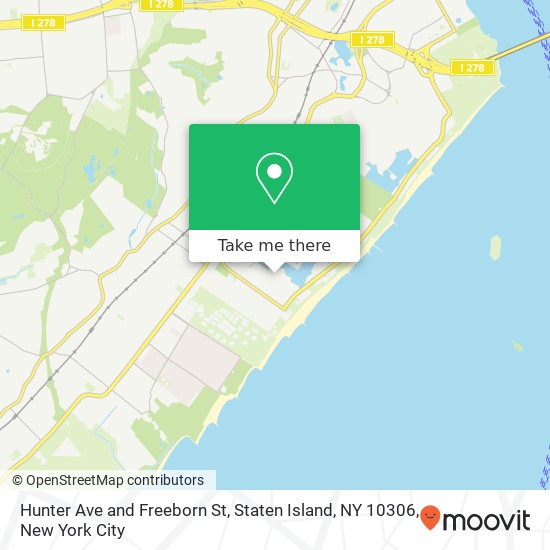 Mapa de Hunter Ave and Freeborn St, Staten Island, NY 10306