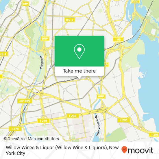 Mapa de Willow Wines & Liquor (Willow Wine & Liquors)