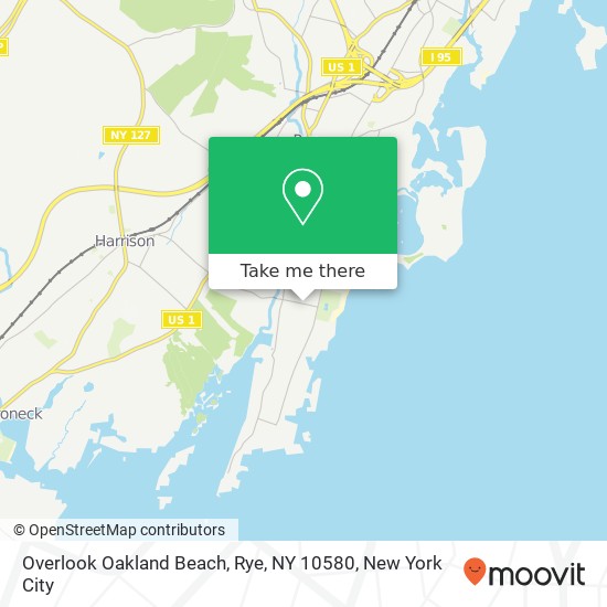Mapa de Overlook Oakland Beach, Rye, NY 10580