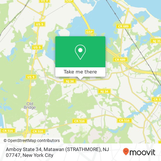 Mapa de Amboy State 34, Matawan (STRATHMORE), NJ 07747