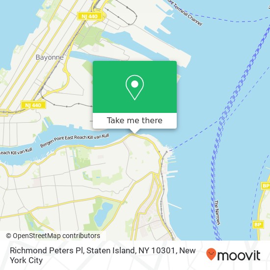 Mapa de Richmond Peters Pl, Staten Island, NY 10301