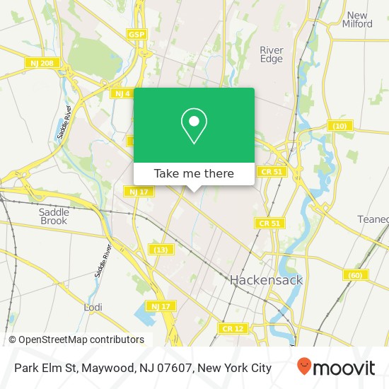 Park Elm St, Maywood, NJ 07607 map