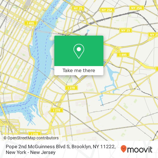 Pope 2nd McGuinness Blvd S, Brooklyn, NY 11222 map